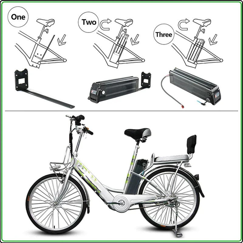 48v 30ah Silver Fish EBike Lithium Battery 52 Volt 45ah Batterie Vélo 36v 13Ah Duotts S26 Battery 60v 72v 20ah 40ah 50ah Battery