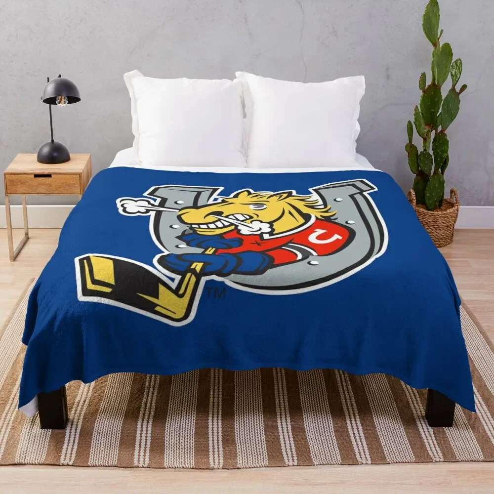 

Barrie Colts Ontario Hockey Throw Blanket sofa bed Flannel Fabric wednesday manga Blankets