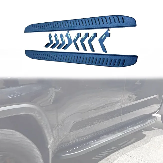 LUMA All Black Steel Sports Side Step Running Board 2PCS for 2007-2013 2014-2021 2022+ Toyota Tundra with Easy Screw Fixing