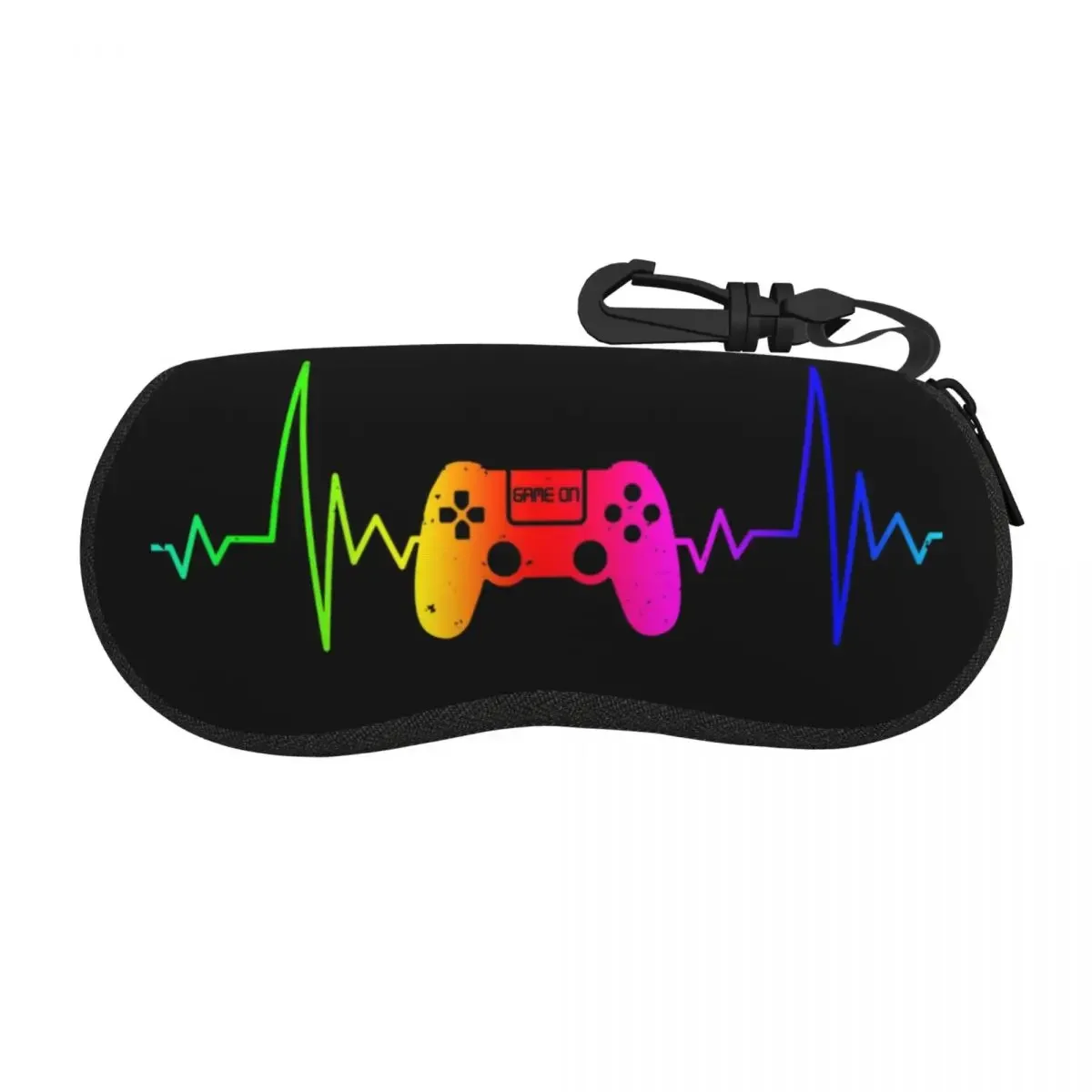 Custom Video Game Controller Heartbeat Shell Eyeglasses Protector Cases Cool Sunglass Case Gamer Gaming Glasses Pouch