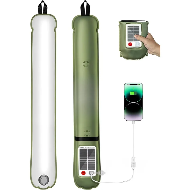 

Outdoor new camping solar charging inflatable light portable folding waterproof magnetic