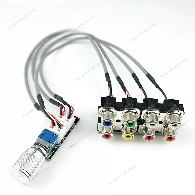 For AV Audio Signal Switching Board 3-channel Dual-channel Sound Source Switching Rotary Switch with RCA Lotus Seat Transfer