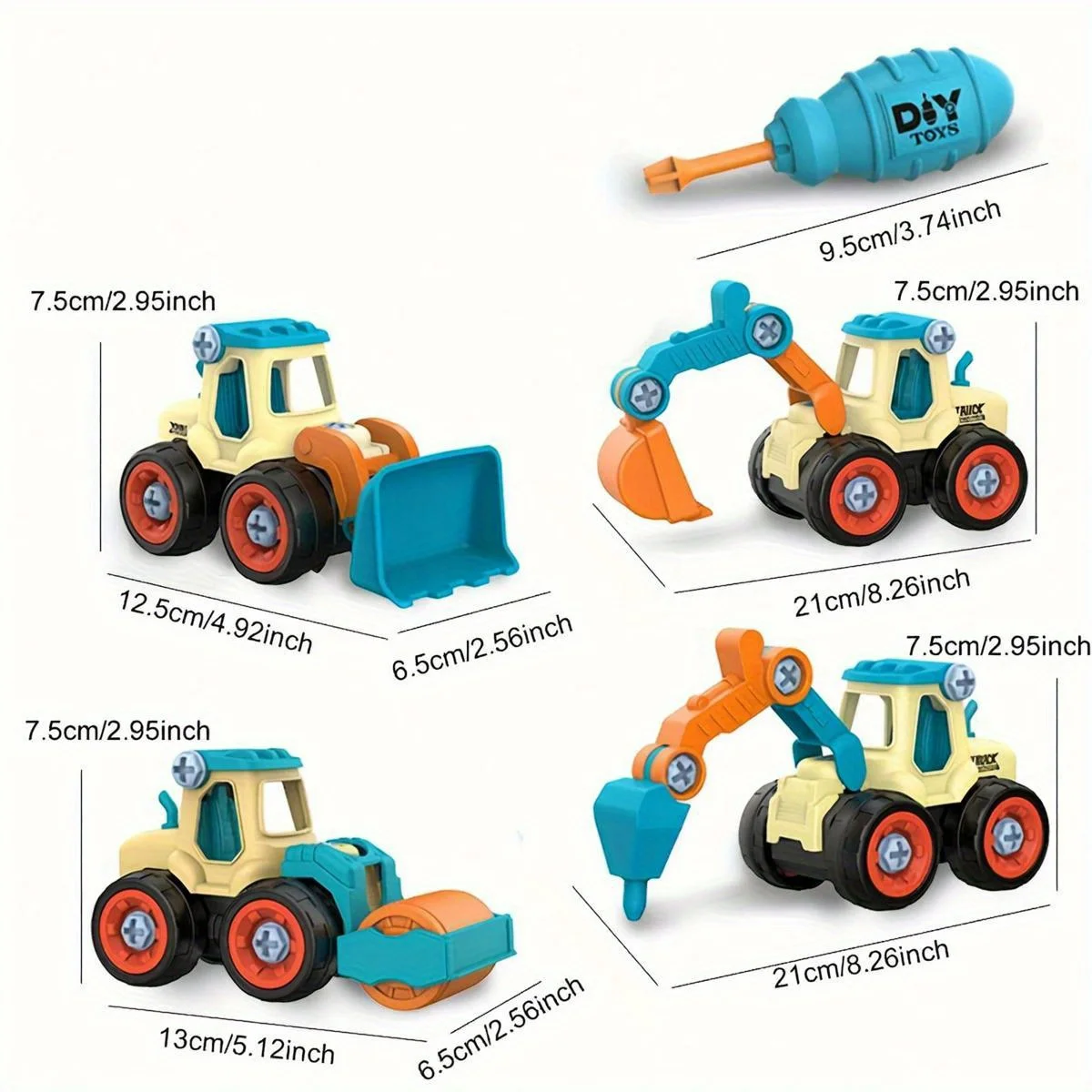 

Screw Nut Assembly Puzzle Take Apart Excavator Bulldozer with Sliding Function DIY Disassembly Engineering Vehicle Toy