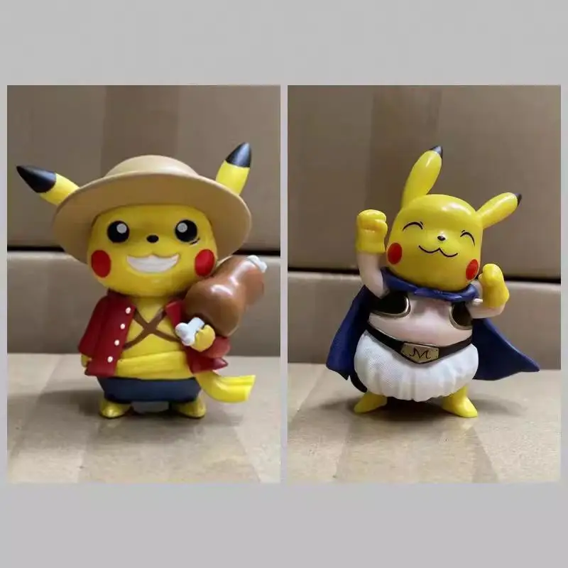 Pokemon Action Figures Pikachu Anime Q Cute Cartoon Pocket Monster Model Collectible Toy Cartoon Charmander Decoration Xmas Gift