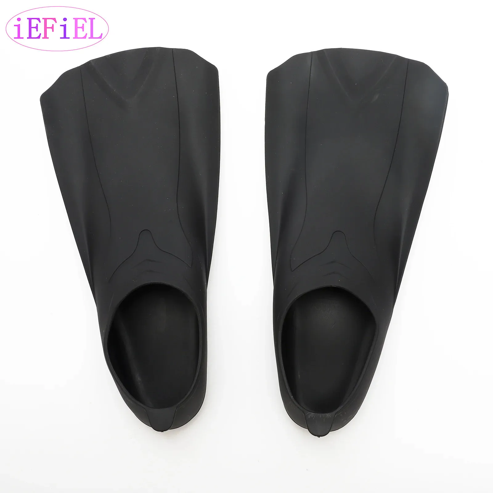 Kids Adults Silicone Swim Flippers Flexible Comfortable Gear Full Foot Flippers for Snorkeling Swimming Diving Training Flippers