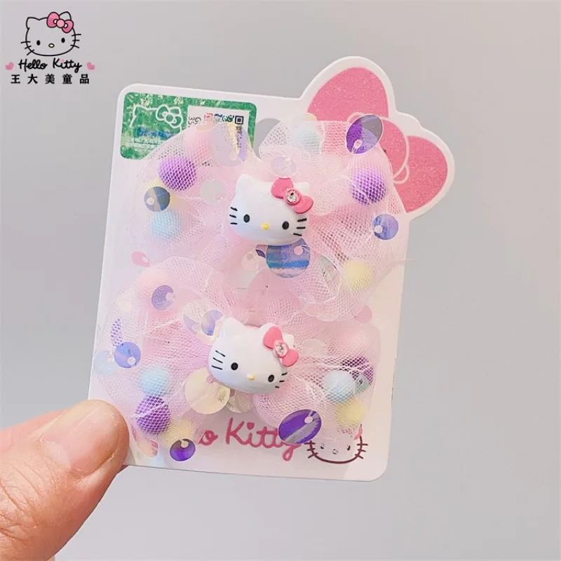 Hello Kitty Hairclips Kawaii Hair Accessories Sanrio Baby Girl Bows Hair Clip Headbands Ties Fashion Hairties Toddler Girl Fall