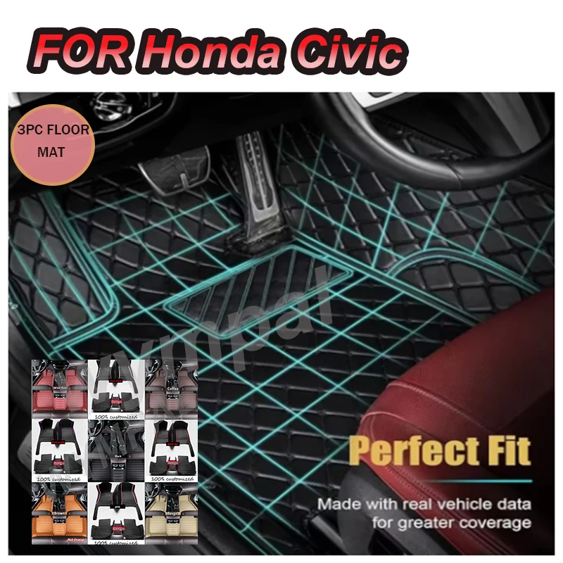 

Роскошные автомобильные коврики на заказ для Honda Civic 2012 2013 2014 2015, автомобильные подушечки для ног