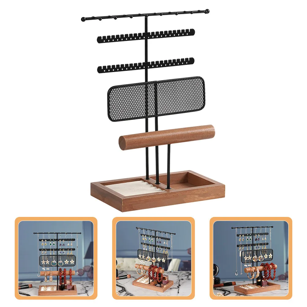 

Stable Multi-Layer Jewelry Display Stand Organizer for Necklaces Bracelets Dangle Earrings Rings Watches Desktop Storage Rack