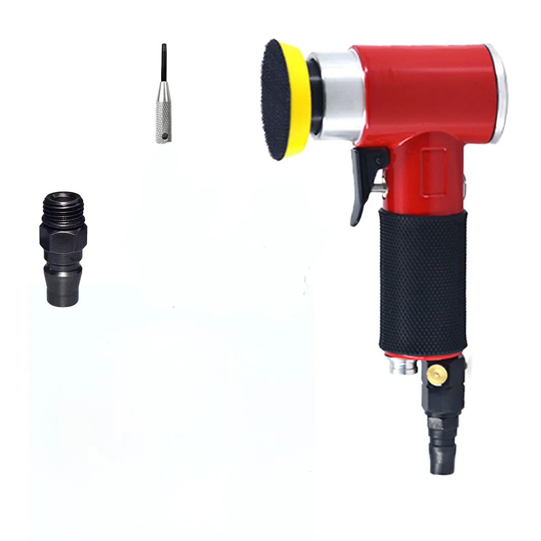 Pneumatic Orbital Sander with 1 2 3 Inch Interchangeable Pads for Metal Grinding, Rust Removal and Auto Body Polishing