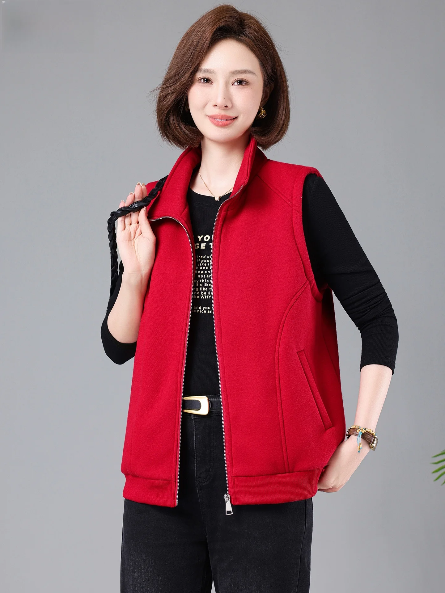 سترة نسائية Jaet ربيع الخريف Sle فضفاضة كبيرة الحجم ملابس خارجية تخفيف الرياح البوليستر القطن مزيج سستة إغلاق