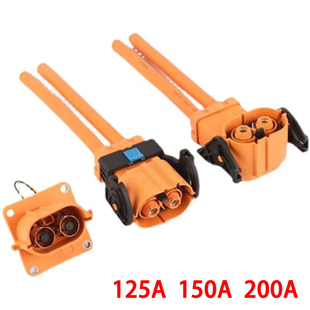 Imagem -06 - Plug Baterias 125a 150a 200a dc 1500v Conector de Alta Tensão 2p Plugues de Ângulo Reto Conector Terminal Conector de Alta Potência Pcs