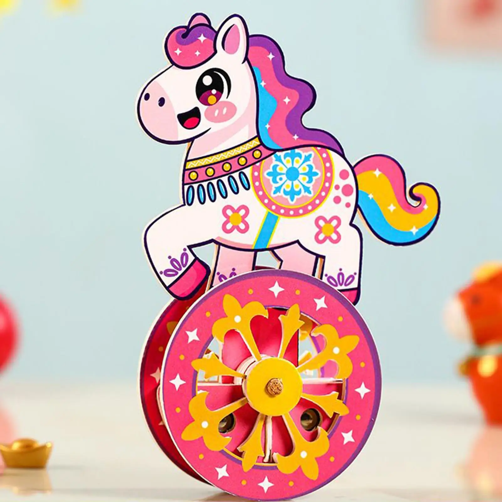 Modelos de quebra-cabeça de cavalo de madeira montagem base auto-rocking kit de jogo de cérebro para homens mulheres adolescentes casa aniversário festas de natal