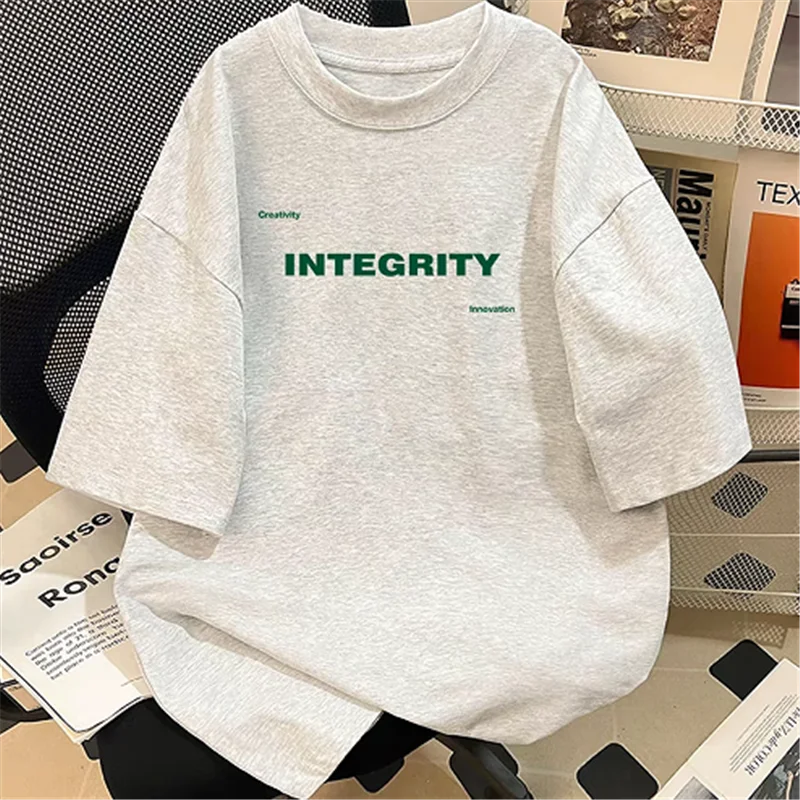 

Pure Cotton Short Sleeve T-Shirt Unisex Breathable Antibacterial Comfortable Casual Style Printed round Neck for Men And Women