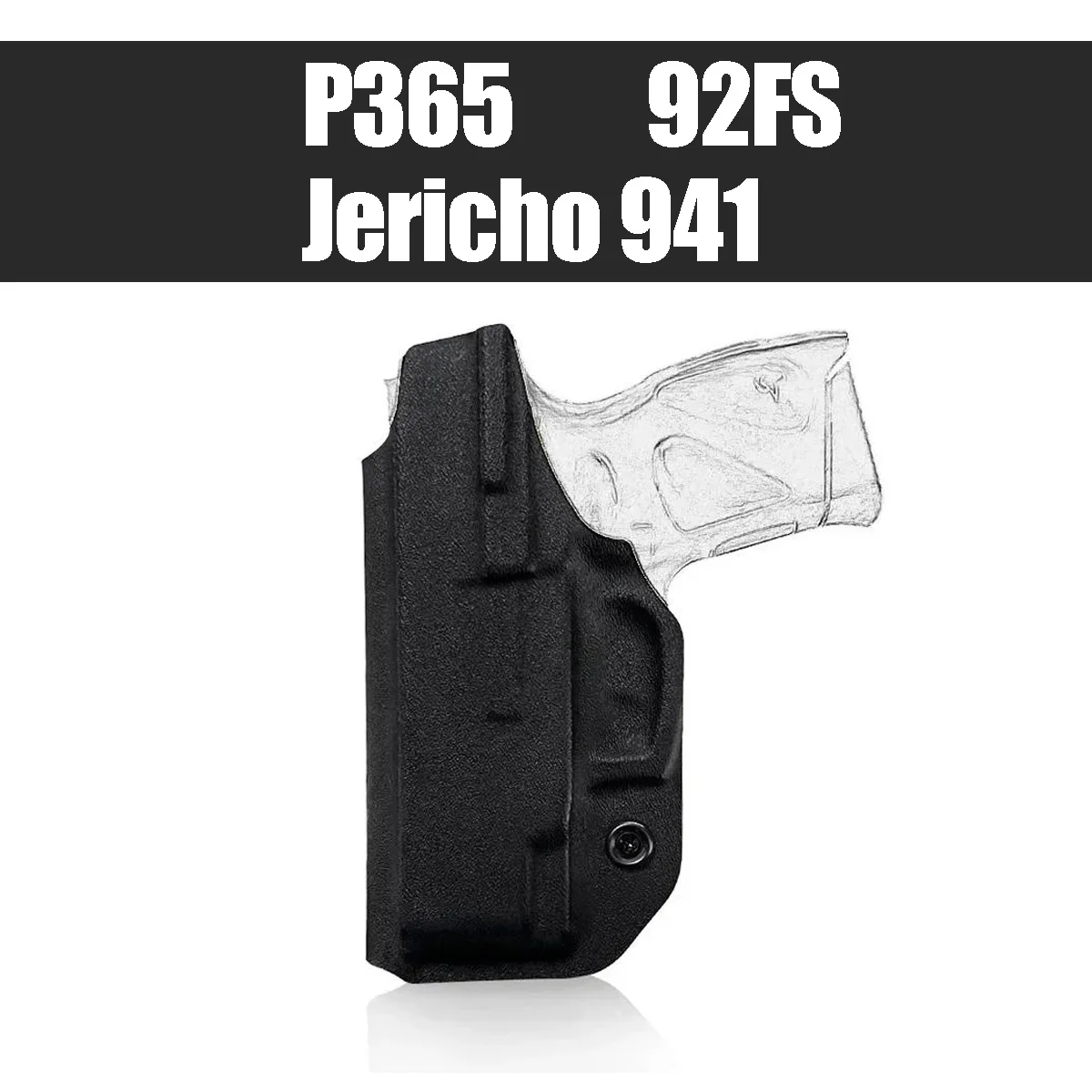 P365 Jericho 941 92FS Tactical Inside Waistband Concealed Carry Holsters Belt Clip Single Double Stack Right Hand