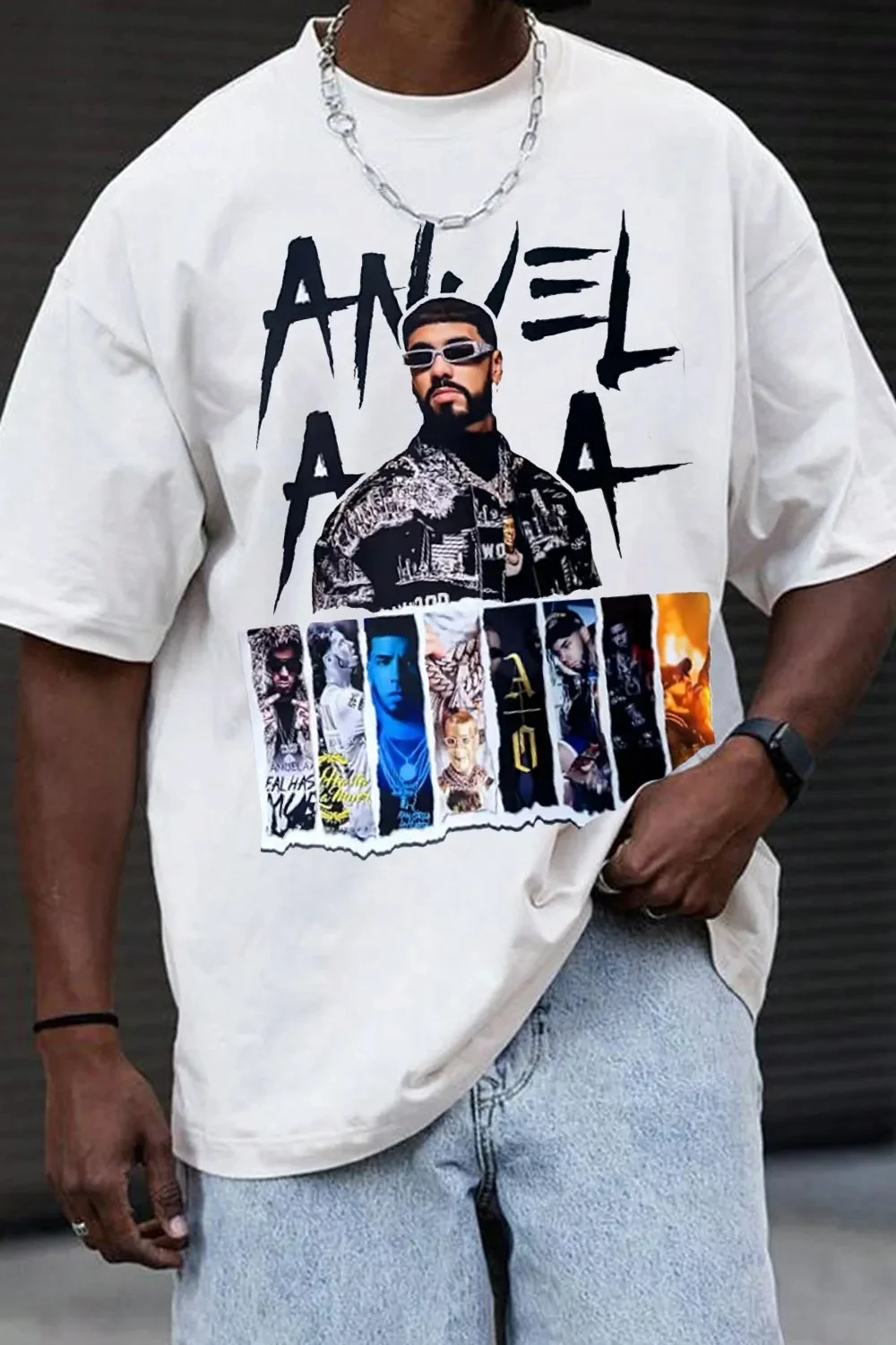 Hip Hop Streetwear Anuel AA Real Hasta La Muerte Graphic T Shirts for Men/Women Men Fashion Rapper T-shirts Loose Cotton