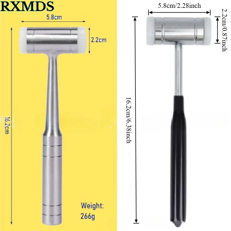 1PCS Dental Bone Hammer Double-headed Autoclavable Frontal Sinus Lifting Hammer Stainless Steel Handle Dental Instruments