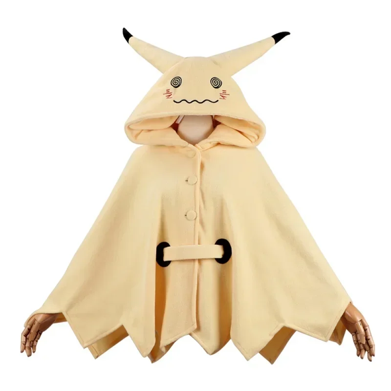 New Mimikyu cosplay costume cute hooded blanket home wear cape with ears gloves