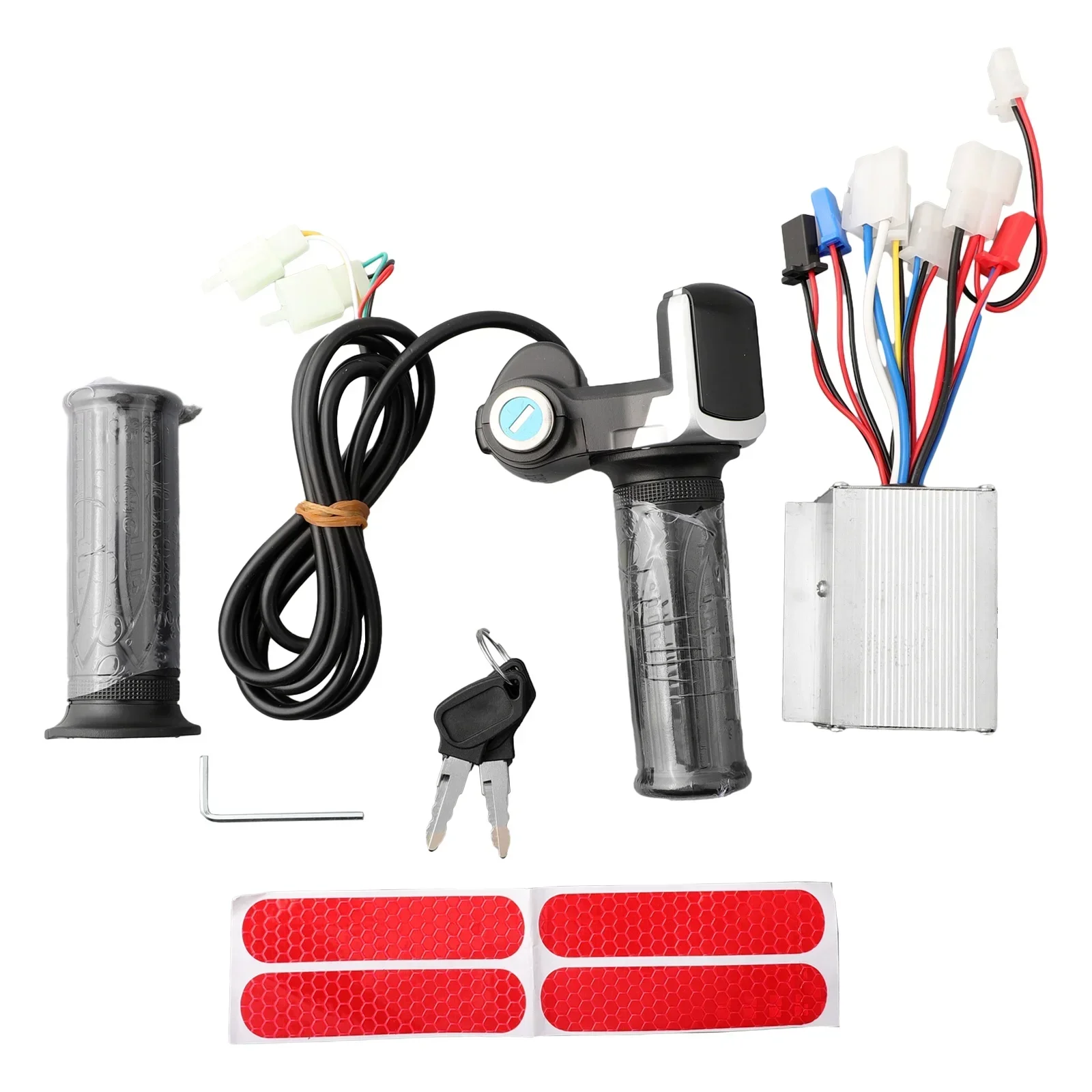 1×Bicycle Brushed Controller Throttle Grip Kit 24V/36V/48V 250W/350W/500W/1000W Electric Scooter E-Bike Controller Retrofit Sets