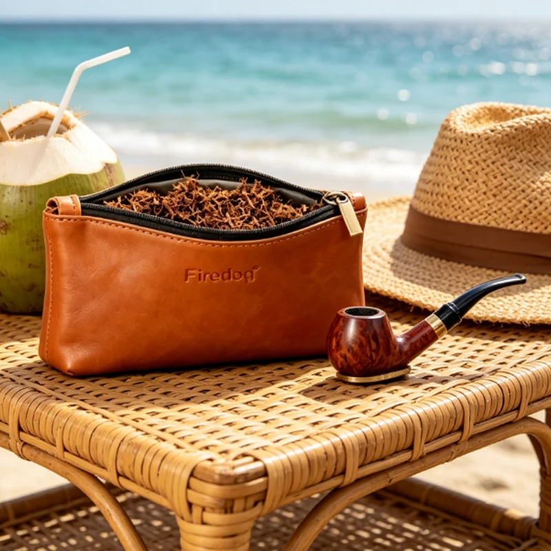 1pcs  Premium PU Leather Tobacco Pipe Bag, Smell Proof Portable Pipe Tool Pouch,Compact Travel Smoke Pipe Organizer Bag