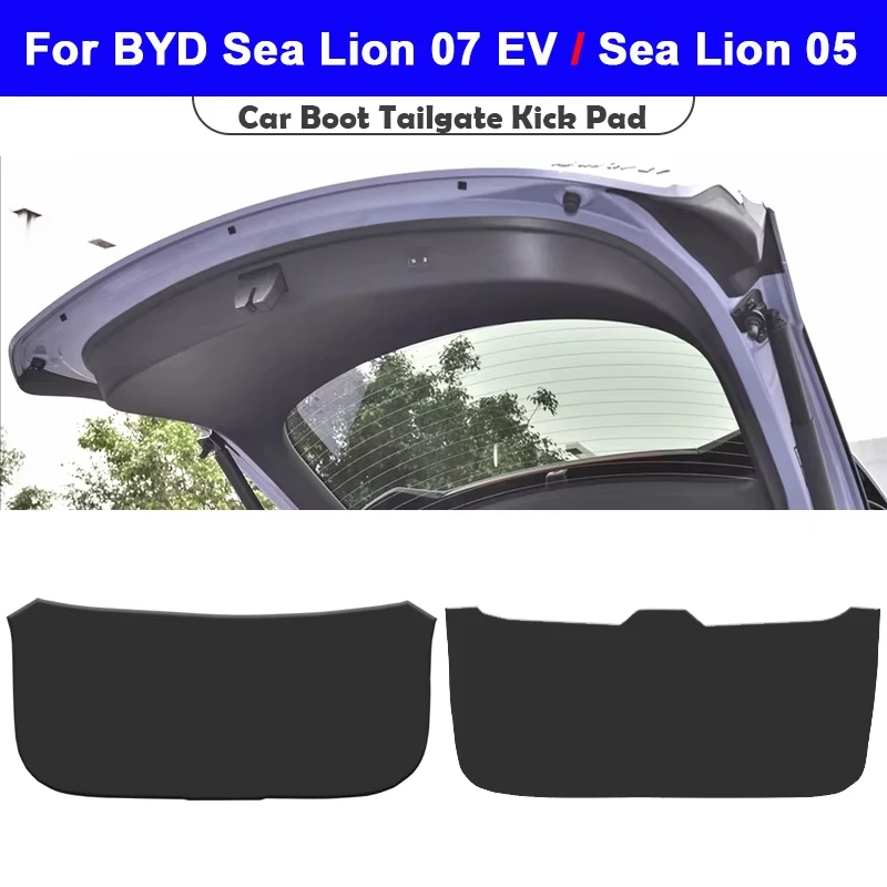 

For BYD Sea Lion 05/07 EV 2021-2025 Trunk Tailgate Guard Pad Leather Rear Trunk Door Protective Car Interior Accessories