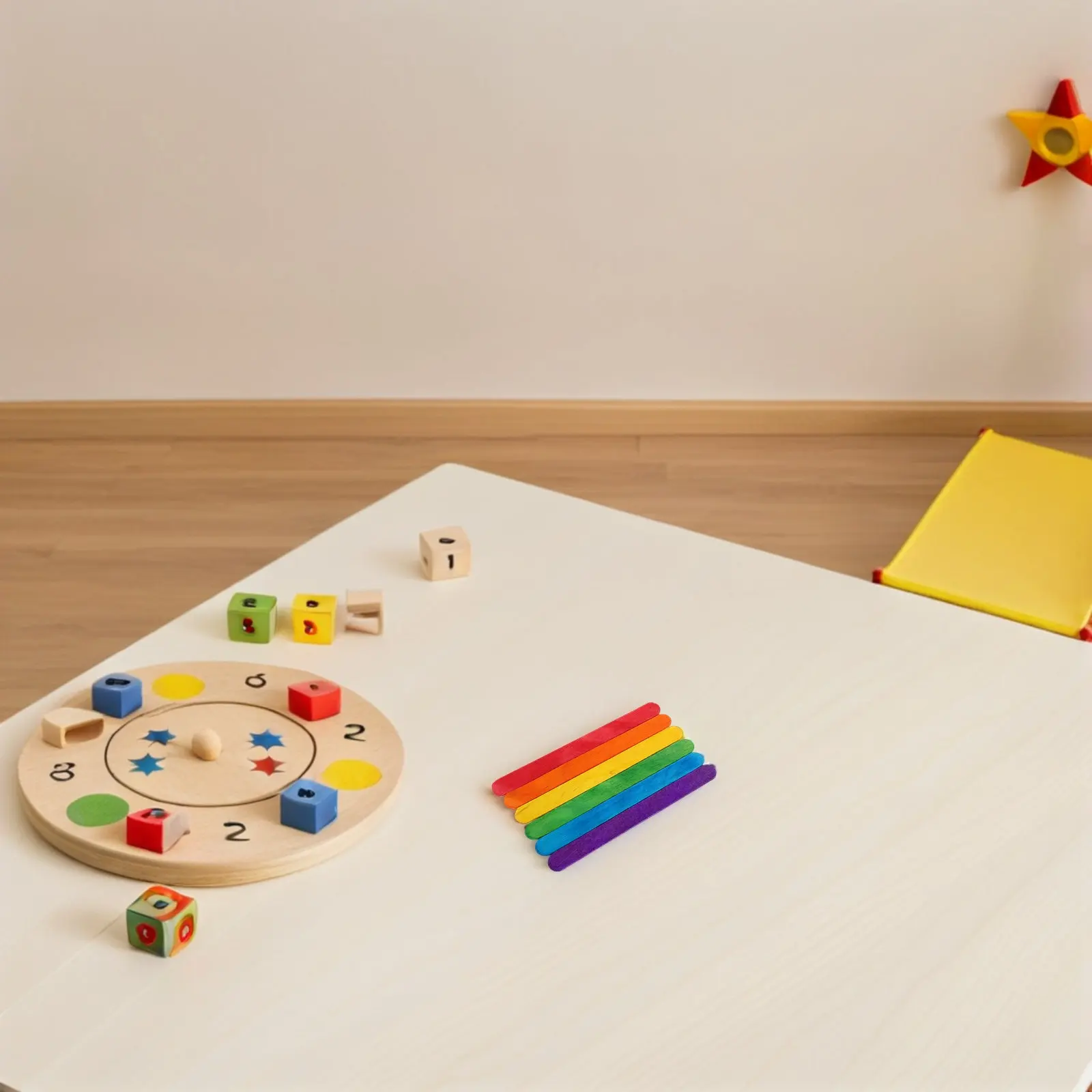 

500pcs Craft Materials Colored Jumbo Wooden Non-Toxic Diy Popsicle Sticks For Art Projects School Supplies Reusable