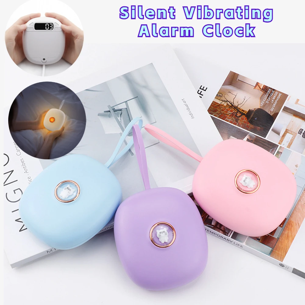 Silent Vibrating Alarm Clock 2 Vibrating Modes Powerful Wake Up Alarm Clock Multifunctional for Hearing-impaired Deaf