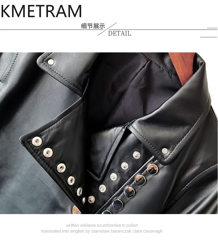 100% トップ層のシープスキンジャケット女性黒ショート本革ジャケットオートバイアウター秋服 2025 女性 정품급