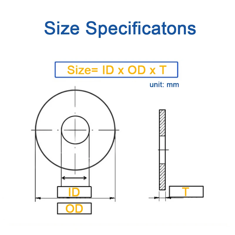 M2 M2,5 M3 M4 M5 M6 M8 M10 M12 ~ M24 Weiß/Schwarz Kunststoff Nylon Flache Unterlegscheibe Hobel Spacer Isolierung Dichtung Ring Für Schraube 0,5 ~ 3mm – Detail 1