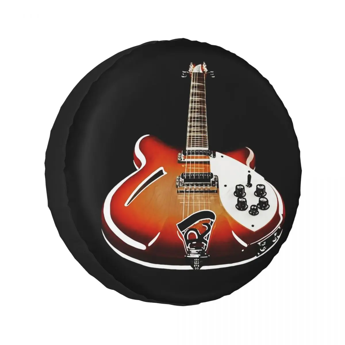 

Rickenbacker 360 12 Sixties Электрогитара Art Sunburst Pop Art Чехол для запасного колеса для автомобиля Mitsubishi 4x4 Защитные чехлы для колес