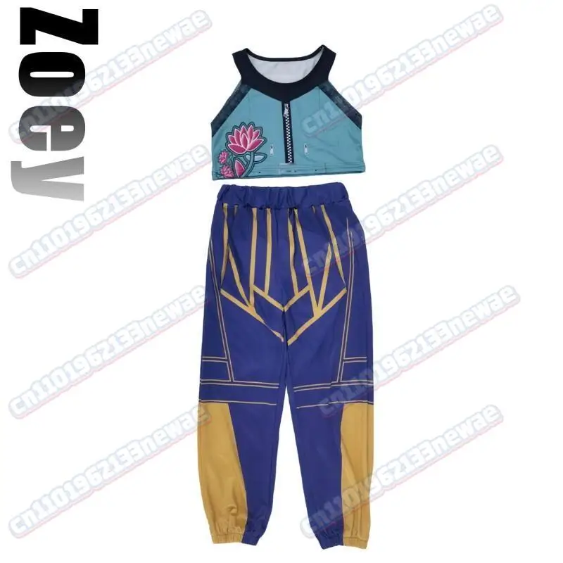 2025 신작 영화 K팝 미라 루미 조이 데몬 헌터스 코스프레 의상 (여아용) 할로윈 무대 3D 프린팅 패턴 롤플레잉 의상