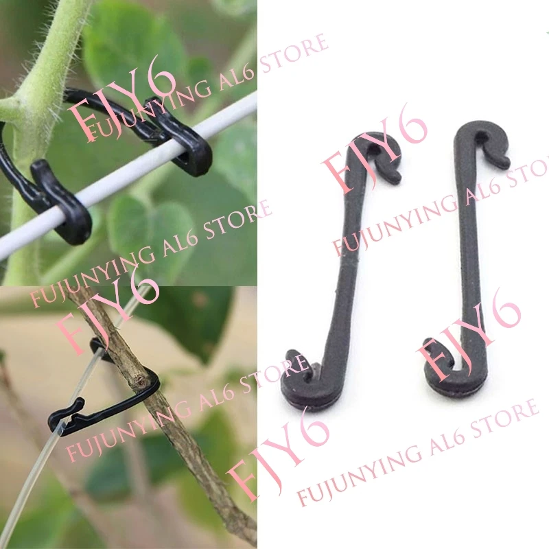 50pcs Plastic Plant Fixing Clips Tomato Support Clips Grape Rack Mesh Fasteners Gardening Agricultural Vine Bundling Line Cage