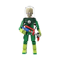 MOC Martian Alien Figures Building Blocks Creative DIY Model Bricks Assembly Guard Soldier Toys Set Birthday for Kids Adult Gift