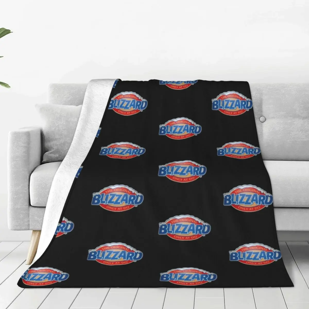 Dairy Queen Blizzard Blanket Flannel Spring/Autumn Multi-function Super Soft Throw Blanket for Home Office Bedspreads