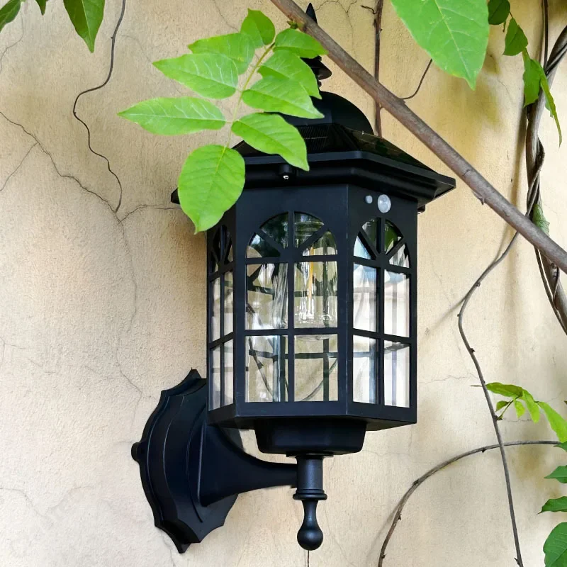 Solar Wall Light Outdoor Creative Rainproof Patio Garden Villa Wall Decor Lamp