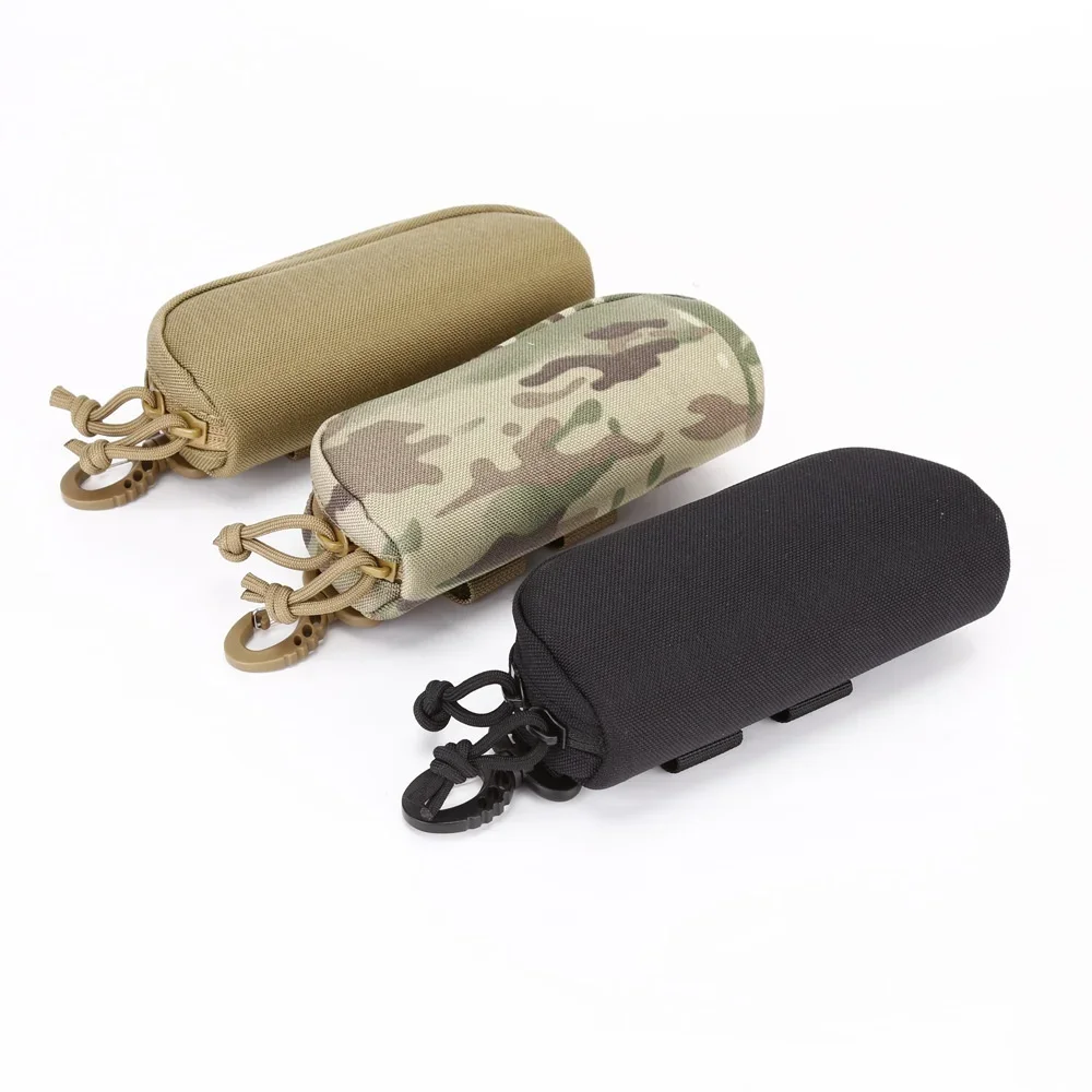 Tactische Nylon Hardshell Glazen Doos Met Molle Systeem Bescherming Doos Accessoire Pack Zonnebril Tas Fabrikanten Direct