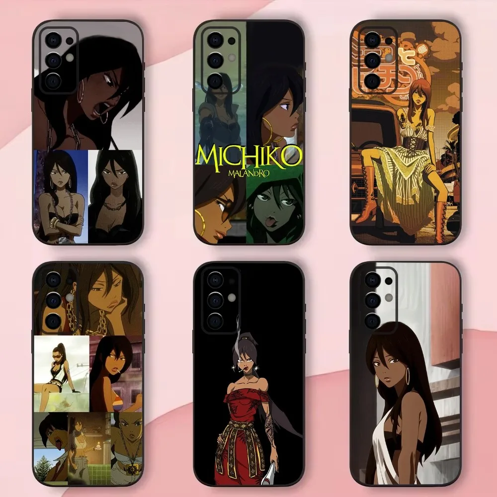 Michiko To Hatchin Michiko Malandro Phone Case For Samsung S24,S21,S22,S23,S30,Ultra,S20,Plus,Fe,Lite,Note,10,9,5G Black Shell