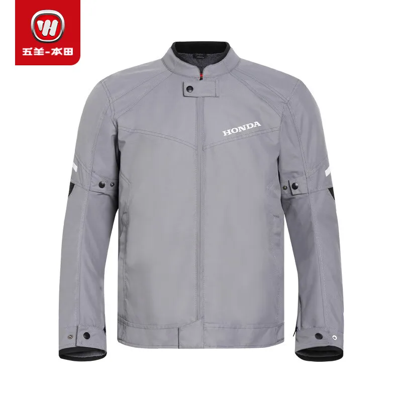 

WUYANG-HONDA Motorcycle Jacket Men Protective Summer Mesh Jacket Ventilation Fall Prevention Night Reflection Riding Protection