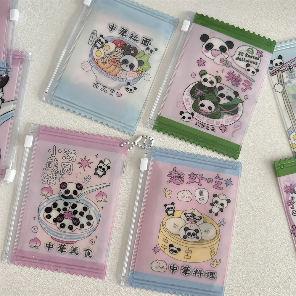 Transparent Candy Bag Card Sleeves Cartoon Animal 3-inch Photocard Holder Card Films Game Cards Protector Case Zipper Card Cover