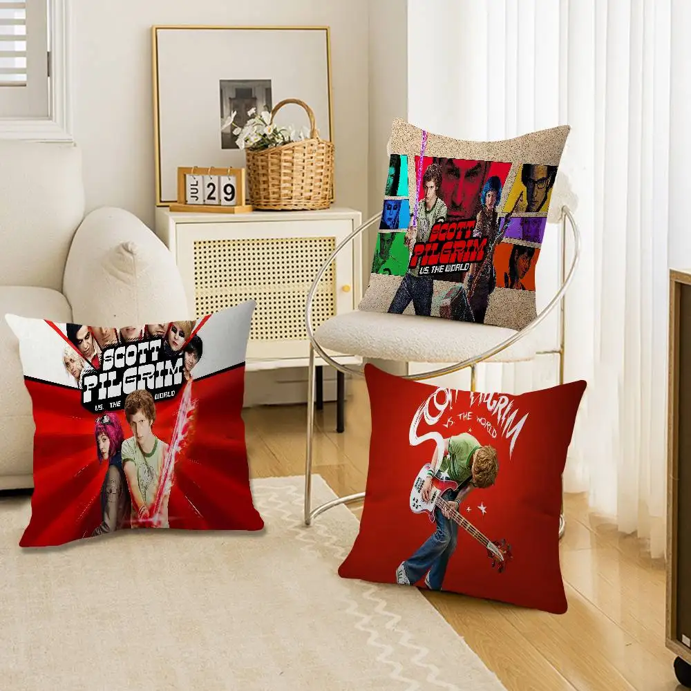 Movie Scott Pilgrim Vs. The World Anime Pillow Cover Sofa Cushion Cover Home Room Decoration Children Gift