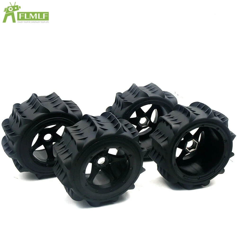 Sand Paddles Desert Wheels Tire 195*90mm or Tire Skin or Wheel Hub for 1/5 RC HPI ROFUN ROVAN KM BAJA Kraton 8s Losi DBXL-E 2.0