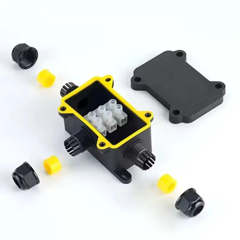 IP68 Waterproof Junction Box Electrical Connector 2-3Way Enclosure Block Cable Connecting Line Protection for Wiring Accessories