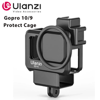 Ulanzi Plastic Camera Cage for GoPro Hero 12 11 10 9 Black Housing Case Mic and Fill Light Cold Shoe Vlog Accessories