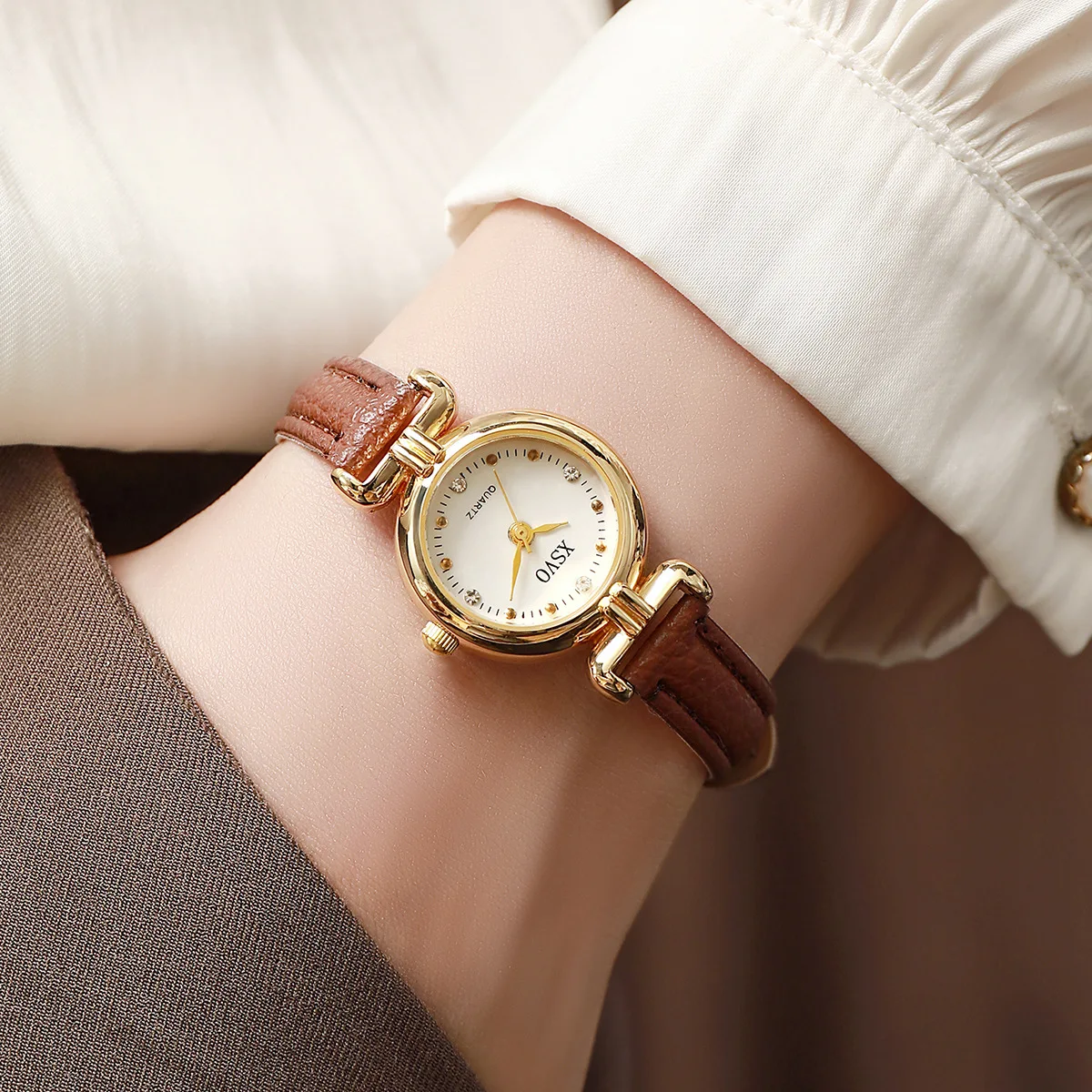 

Роскошные женские кварцевые часы с маленьким циферблатом, изящные элегантные часы с ремешком, женские наручные часы для платья, Relogio Feminino