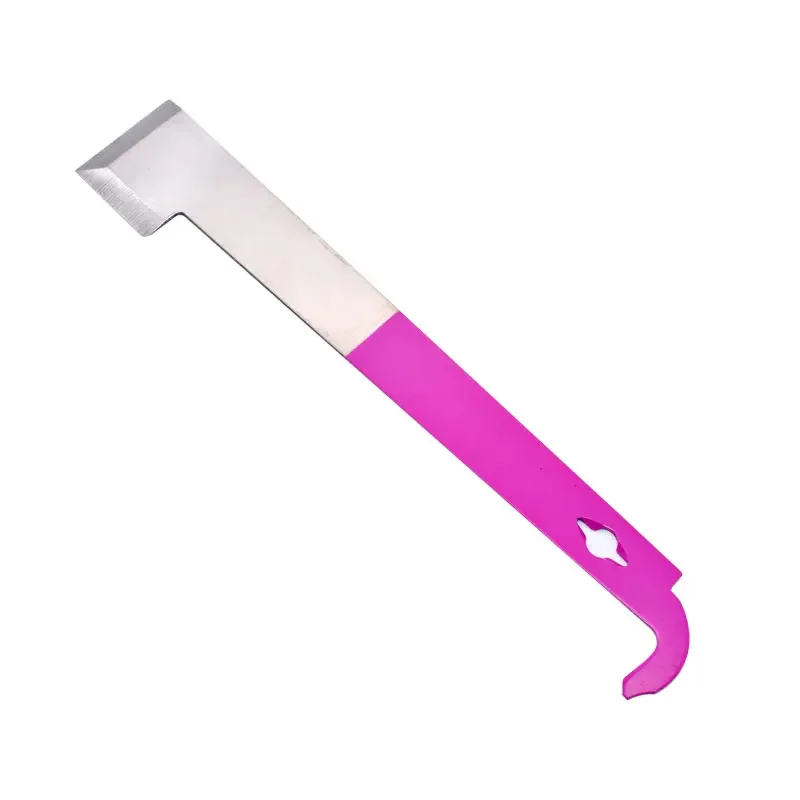 Stainless Bee Hive Tool Frame Lifter and Scraper Pink and Red J Shape Hook Scraping Knife Beekeeping Tools Beehive Equipment