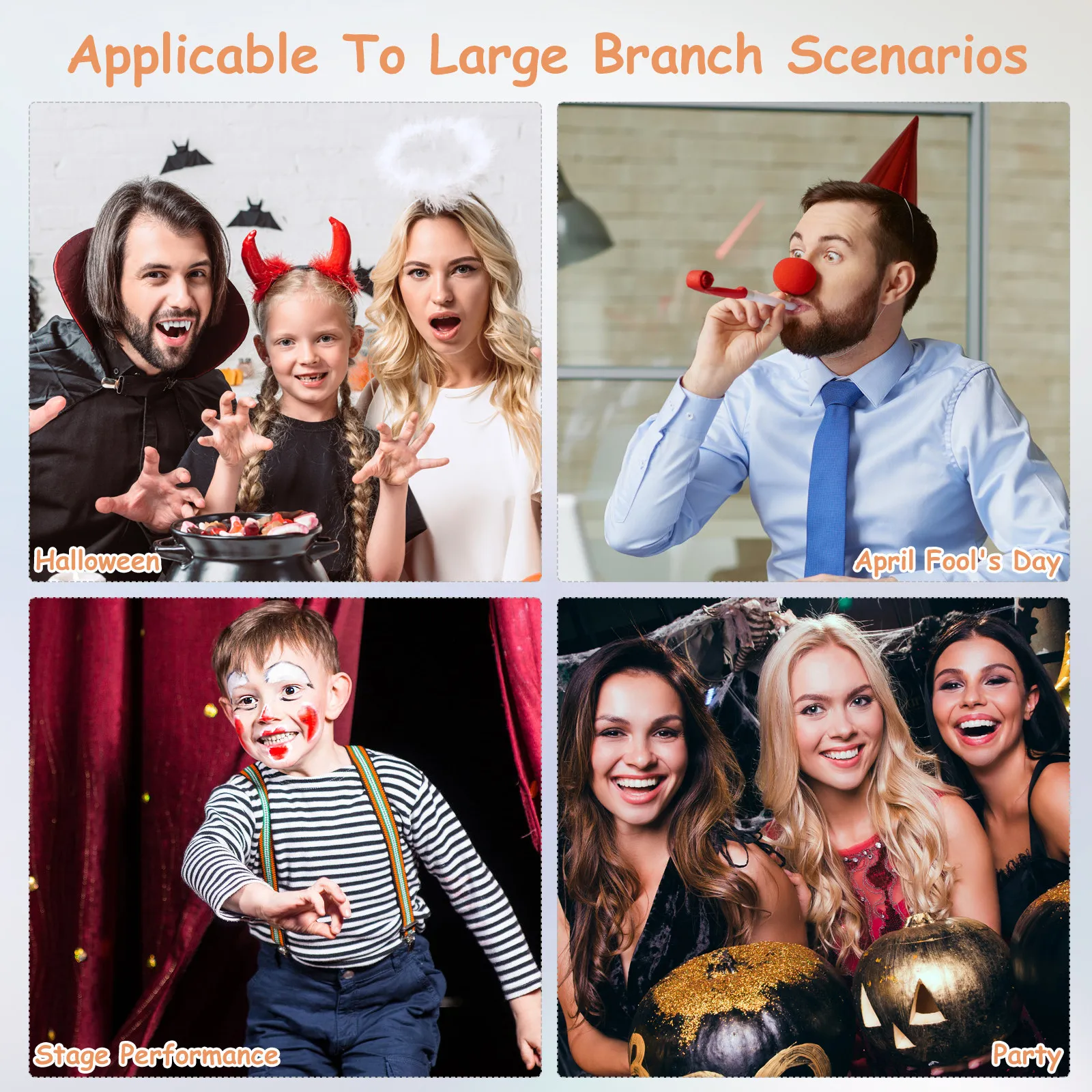 

1 пара круглых декоративных ушей для Хэллоуина, забавные накладные уши-реквизит для костюмированных вечеринок, маскарадов, косплея, аксессуары для Хэллоуина