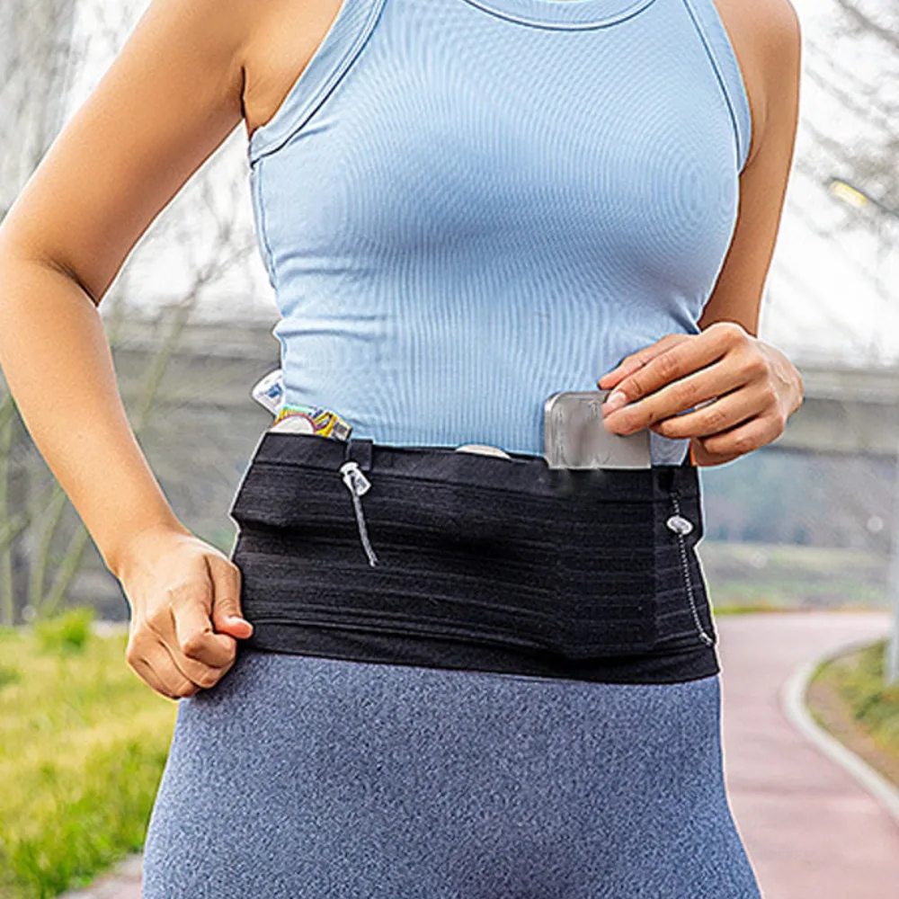

Fashion Running Belt Invisible Waist Bag Slim Thin Marathon Running Bag Multi-function Storage Sports Phone Bag Outdoor Riding