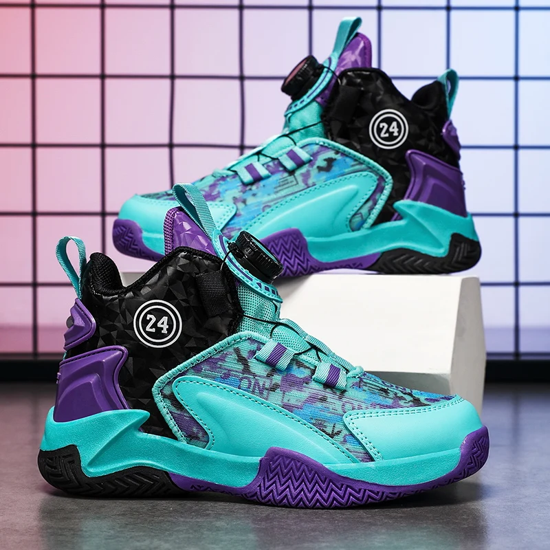 

Детские баскетбольные кроссовки для мальчиков и девочек, уличные противоскользящие мягкие кроссовки с поддержкой лодыжки, баскетбольные армейские ботинки, спортивная обувь