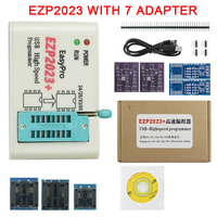Original EZP2023 USB Flash SPI BIOS Programmer +7 Adapters Support 24 25 93 95 EEPROM Minipro For Win2000 XP Vista 7 8 10 CH554T