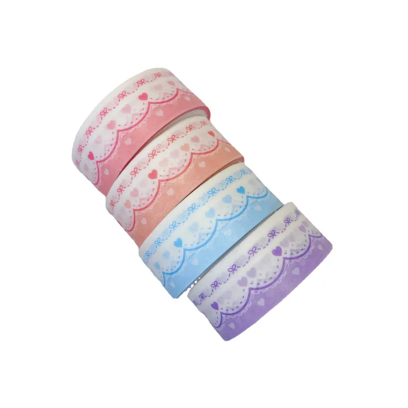 1 pz in pizzo caldo e nastro di carta carino Girly Heart Tape Kawaii materiale Collage di cancelleria nastri per mascheratura fai da te Scrapbooking