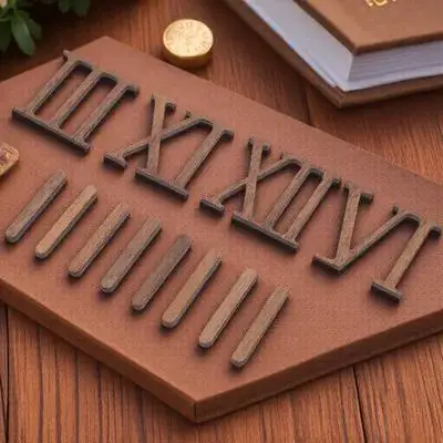 

Roman Numeral Wall Clock Accessories 9 Inch DIY Clock Numbers Kit Silent Movement Parts Home Decor Bedroom Living Room
